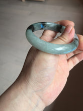 Load image into Gallery viewer, 53mm certified 100% natural Type A icy watery dark green brown jadeite jade bangle AH102-4492