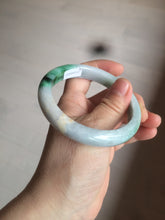 Load image into Gallery viewer, 57.5mm Certified Type A 100% Natural sunny green light purple jadeite jade bangle AX40-7717