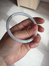 Load image into Gallery viewer, 56.5mm 100% natural Type A sunny green white round cut jadeite jade bangle BL98-4669