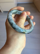 Load image into Gallery viewer, 60.5mm Certified Type A 100% Natural dark green/red/purple/gray Snowy Pine Mountain Jadeite Jade bangle PE116-1215