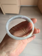 Load image into Gallery viewer, 49mm Certified Type A 100% Natural light green red oval Jadeite Jade bangle BM68