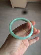 Load image into Gallery viewer, 49mm Certified Type A 100% Natural sunny apple green/red oval Jadeite Jade bangle BG62-0165