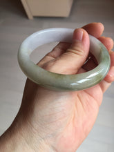 Load image into Gallery viewer, 57mm certified Type A 100% Natural dark green purple white Jadeite Jade bangle Y157-3002