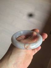 Load image into Gallery viewer, 54.6mm certified 100% natural type A white/purple/brown/gray jadeite jade bangle AX20-7723