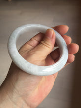 Load image into Gallery viewer, 59.8mm Certificated Type A 100% Natural White purple gray Jadeite Jade bangle AA116-8440