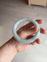 Load image into Gallery viewer, 59.1mm Certified Type A 100% Natural light green chubby round cut Jadeite Jade bangle BM24-4587
