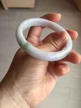 Load image into Gallery viewer, 56.5mm certified Type A 100% Natural purple white green Jadeite Jade bangle AJ80-1266