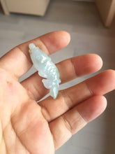 Load image into Gallery viewer, 100% Natural green/dark green/yellow/purple jadeite jade 3D fish Pendant group BF154