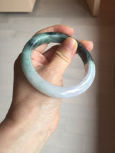 Load image into Gallery viewer, 57.9mm 100% Natural type A dark green purple carved and golden-painted Jadeite Jade bangle BP168-0261