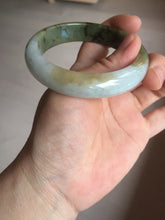 Load image into Gallery viewer, 55.5mm certificated Type A 100% Natural oily dark green/yellow/brown Jadeite Jade bangle D132-4069