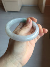 Load image into Gallery viewer, 58.7mm Certified Type A 100% Natural icy watery green/purple chubby Jadeite Jade bangle BP222-9540