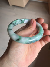 Load image into Gallery viewer, 54.5mm certified Type A 100% Natural sunny green white purple Jadeite Jade bangle BQ45-4132