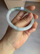 Load image into Gallery viewer, 58.7mm Certified Type A 100% Natural green white slim round cut Jadeite Jade bangle Y169-3693