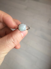 Load image into Gallery viewer, 100% natural type A icy watery green dark green four-prong jadeite jade ring group AA92