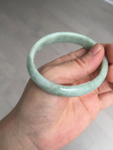 Load image into Gallery viewer, 52mm certified Type A 100% Natural light green oval Jadeite Jade bangle BM94-4461