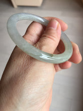 Load image into Gallery viewer, 52.3mm certified 100% natural Type A icy watery light green/purple/gray slim round cut jadeite jade bangle BL110-9439