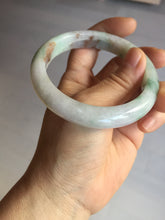 Load image into Gallery viewer, 57.6mm certificated Type A 100% Natural light green/red/purple/brown (FU LU SHOU) Jadeite Jade bangle Y164-7289