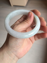 Load image into Gallery viewer, 56.6mm certified 100% natural Type A icy watery light green/white jadeite jade bangle BP52-3872