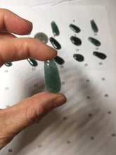 Load image into Gallery viewer, 100% Natural type A dark green gray black Guatemala Jadeite Jade thin blessed melon pendant PA210