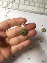 Load image into Gallery viewer, 14mm Type A 100% Natural light green yellow white Abacus-Bead Peace and Safety Guardian Donuts Buckle jadeite Pendant group PH117-1