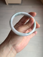 Load image into Gallery viewer, 58.7mm certified Type A 100% Natural purple white green with green floating flowers Jadeite Jade bangle BL126-1267