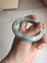 Load image into Gallery viewer, 55.2mm certified Type A 100% Natural dark green gray Jadeite Jade bangle PJ88-6650