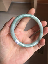 Load image into Gallery viewer, 60mm Certified Type A 100% Natural green round cut jadeite Jade bangle PJ40-0277
