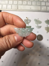 Load image into Gallery viewer, 100% Natural type A icy watery light green clear Jadeite Jade butterfly pendant PH113-(6-13)