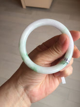 Load image into Gallery viewer, 54.3mm Certified Type A 100% Natural light green purple(春带彩) round cut jadeite Jade bangle AA82-4936