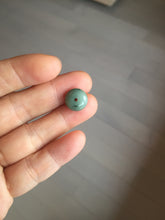 Load image into Gallery viewer, 11-13.7mm Type A 100% Natural dark green gray(油青) Abacus-Bead Peace and Safety Guardian Donuts Buckle jadeite Pendant group PA206(add on item)