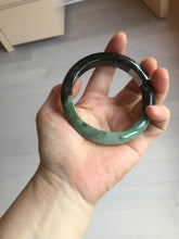 Load image into Gallery viewer, 58.5mm Certified 100% natural Type A dark green/sunny green/black/red/brown jadeite bangle PD83-9761