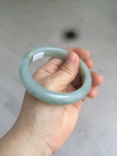 Load image into Gallery viewer, 57.3 mm Certified Type A 100% Natural green/gray Jadeite Jade bangle AZ69-0347