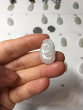 Load image into Gallery viewer, 100% Natural type A light green/light green/white/purple/gray jadeite Jade RuYi(如意) pendant PJ130