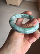 Load image into Gallery viewer, 54.5mm certified Type A 100% Natural sunny green white purple Jadeite Jade bangle BQ45-4132
