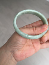 Load image into Gallery viewer, 52mm certified Type A 100% Natural light green oval Jadeite Jade bangle BM94-4461