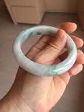 Load image into Gallery viewer, 57.5mm certified type A 100% Natural light green/purple Jadeite jade bangle PA232-5118