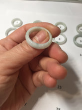 Load image into Gallery viewer, Size 3 3/4-9 1/4100% natural type A white light green light green jadeite jade band ring PA254