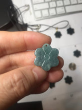 Load image into Gallery viewer, 100% Natural type A blue green gray black Guatemala jadeite Frost Blossom Pendant group AZ193 Add on item
