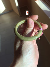 Load image into Gallery viewer, 48-53 mm Type A 100% Natural yellow brown Jadeite oval/round Jade bangle group girl/small adult hand Z45
