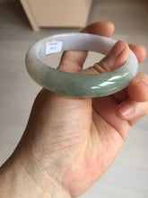 Load image into Gallery viewer, 57.5mm certified Type A 100% Natural dark green purple white Jadeite Jade bangle Y158-3015