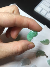 Load image into Gallery viewer, 100% Natural type A clear/ sunny green/ purple jadeite jade 3D fish Pendant BL71