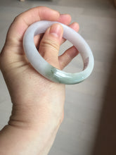 Load image into Gallery viewer, 57.7mm Certified 100% natural Type A dark green white purple jadeite jade bangle AH91-3014
