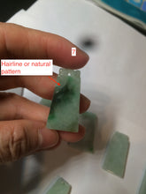 Load image into Gallery viewer, 100% Natural type A icy watery light green/sunny green Jadeite Jade safe and sound pendant BF97