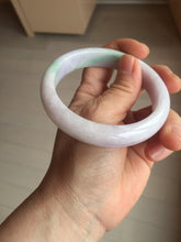Load image into Gallery viewer, 59.5mm certified 100% natural Type A sunny green/purple white jadeite jade bangle PC197-1217