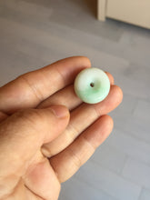 Load image into Gallery viewer, 17-19 mm Type A 100% Natural Sunny green/light green/white/purple Jadeite Jade Safety Guardian Button donuts Pendant group PB120