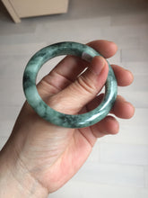 Load image into Gallery viewer, 50mm certified 100% natural Type A light green/gray/purple jadeite jade bangle BS114-6639