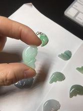 Load image into Gallery viewer, 100% Natural type A clear/ sunny green/ purple jadeite jade 3D fish Pendant BL71