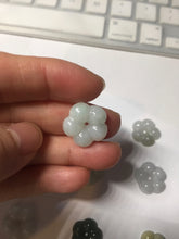 Load image into Gallery viewer, Type A 100% Natural light green/white/purple jadeite Jade Hawaiian flower Pendant AA66