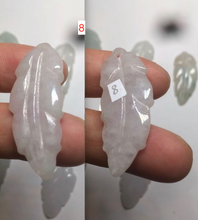 Load image into Gallery viewer, Type A 100% Natural green/yellow/purple Jadeite Jade leaf pendant group m100