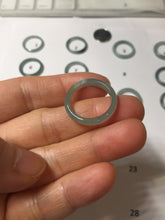 Load image into Gallery viewer, 16.5mm size 6 100% natural type A icy watery green/blue icy watery Guatemala jadeite jade band ring group PA256